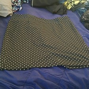 Polka dot pencil skirt